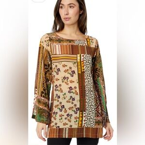 New!! Johnny Was Fria Kimi Tunic Women’s size Large Silk